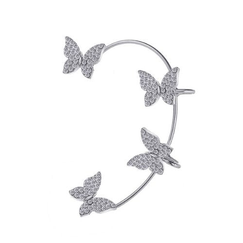 Butterfly clip on earring with lightweight comfortable design for non pierced ears product shot
