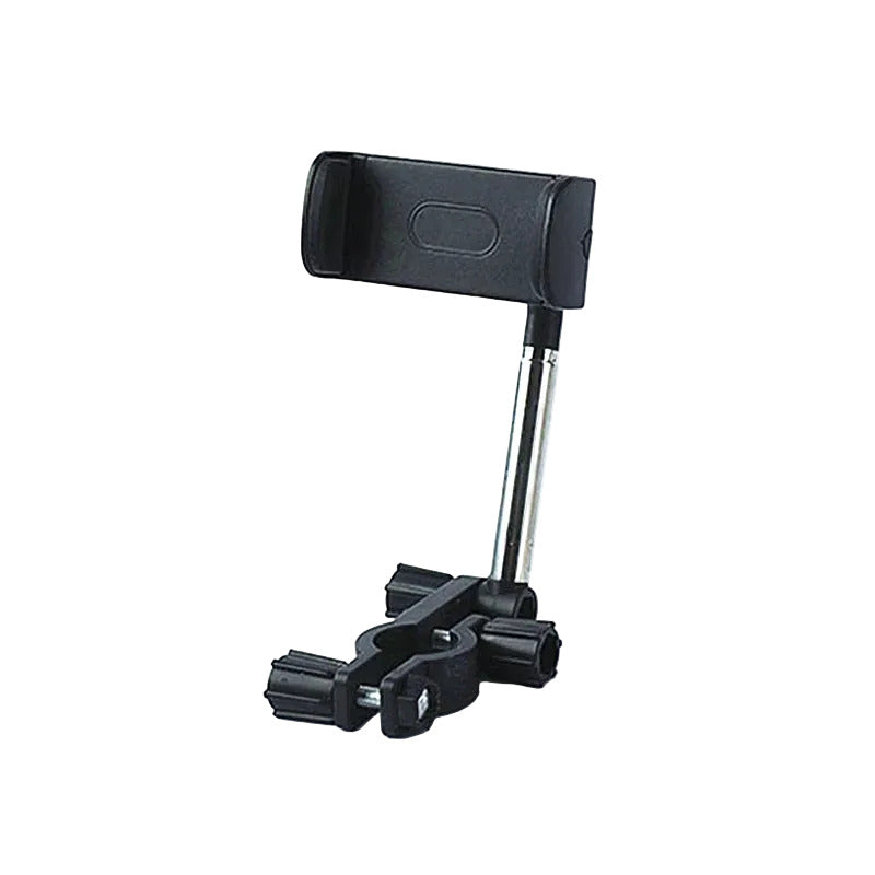 Car phone holder in black color with 360 degree rotation adjustable viewing angles and secure rearview mounting design (Color: Black)