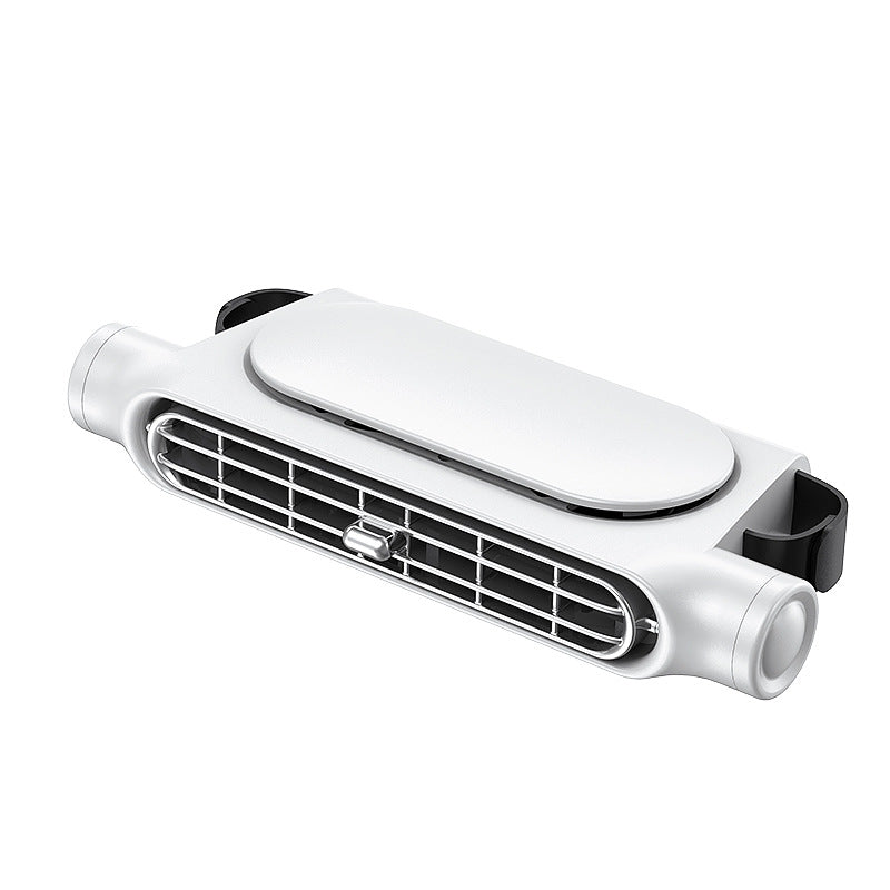 Car seat cooling fan in white color with bladeless design usb powered and adjustable speeds for summer comfort (Color: White)