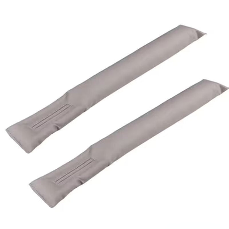 Car seat gap fillers pair in gray color prevents items from falling between seats universal fit for cars (Color: Gray)