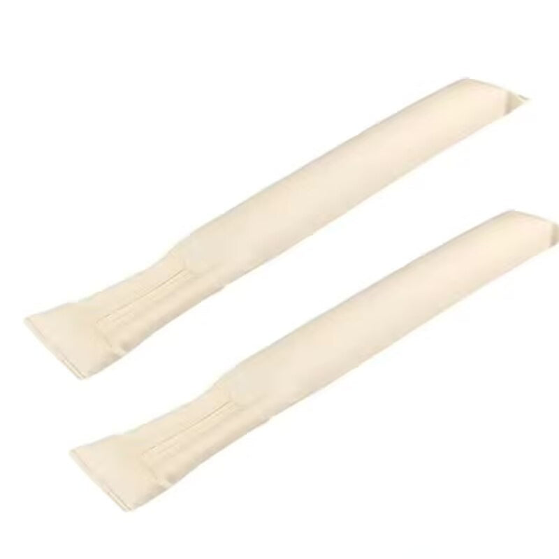 Car seat gap fillers pair in white color prevents items from falling between seats universal fit for cars (Color: White)
