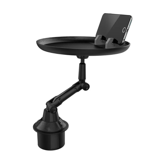 Car rotating tray table for eating and holding drinks with 360 degree rotation product shot