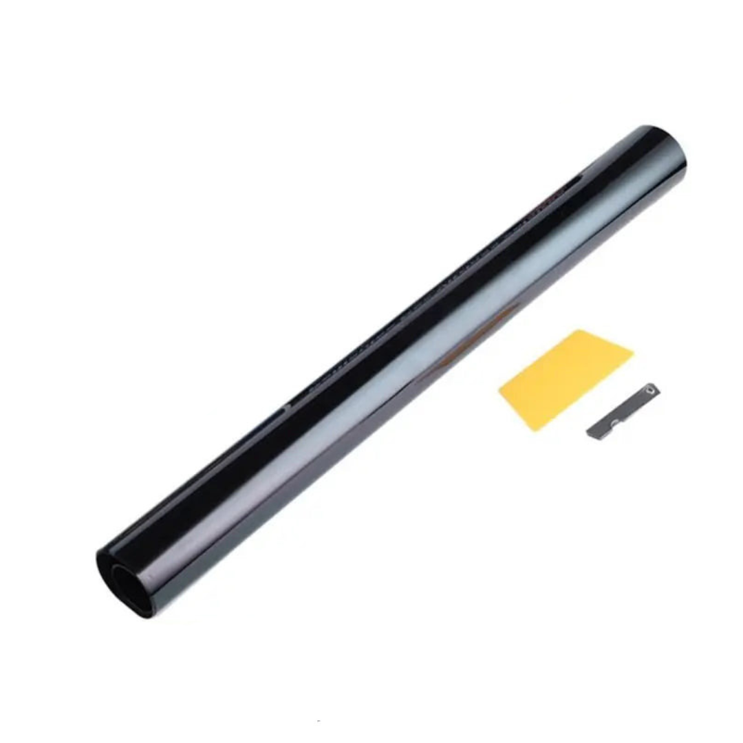 Car window tint film kit with UV protection glare reduction and installation tools product shot