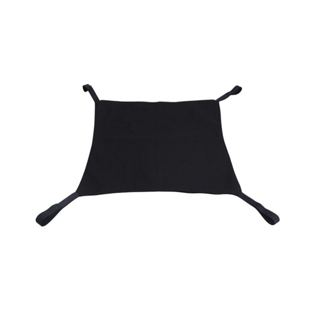 Cat chair hammock in black color under chair bed with soft dual sided fabric for comfort (Color: Black)