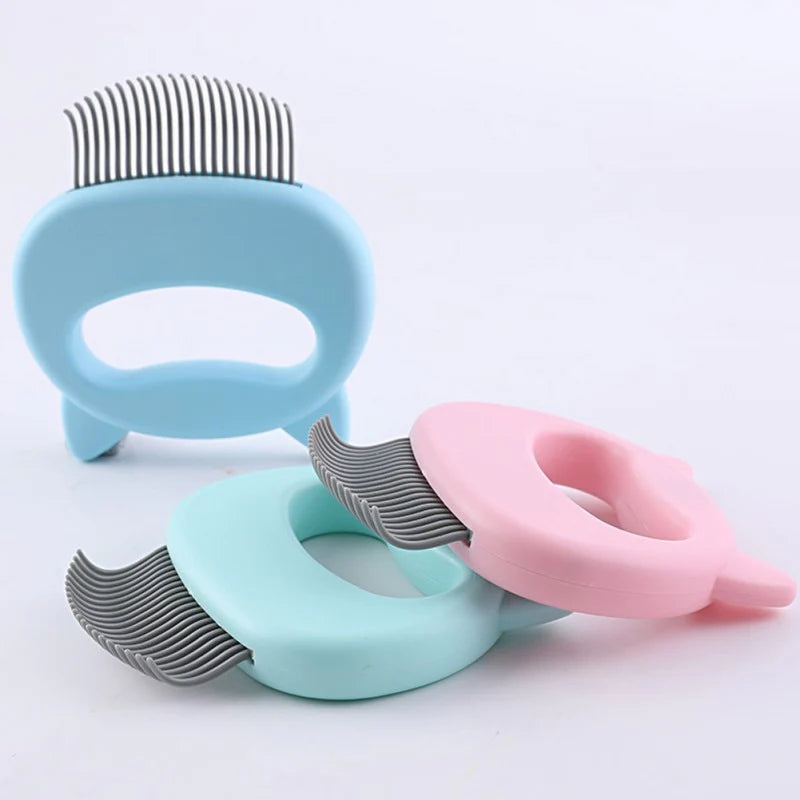 Cat grooming and massage comb for removing tangles loose hair and providing gentle massage trio