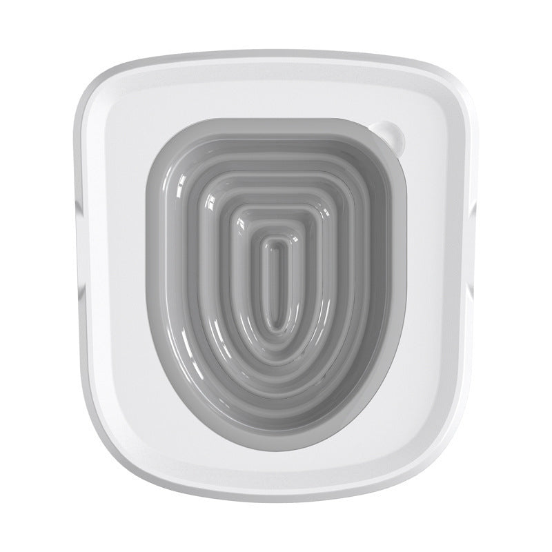 Cat toilet trainer in gray color designed to help cats transition from litter box to toilet with a removable design for easy cleaning (Color: Gray)