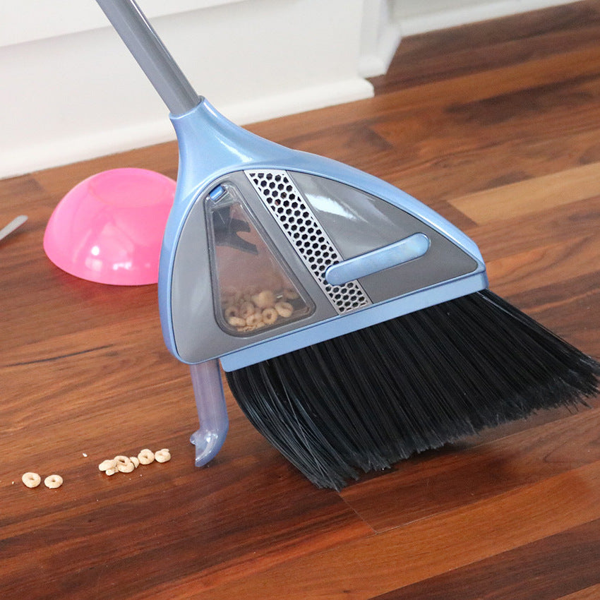 Cordless sweeper and vacuum 2 in 1 cleaner for dust hair and small debris depiction of use