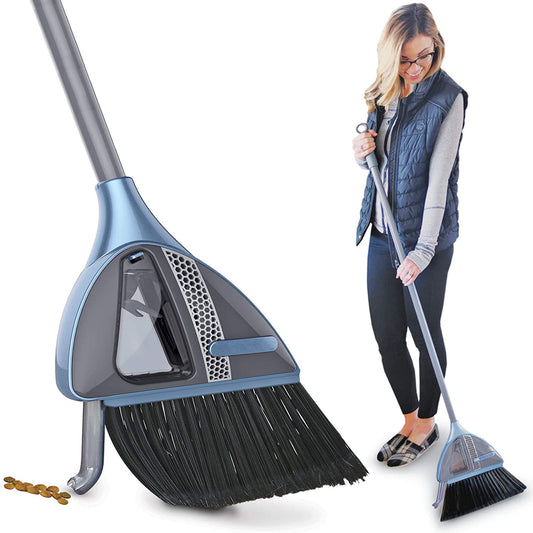 Cordless sweeper and vacuum 2 in 1 cleaner for dust hair and small debris model shot