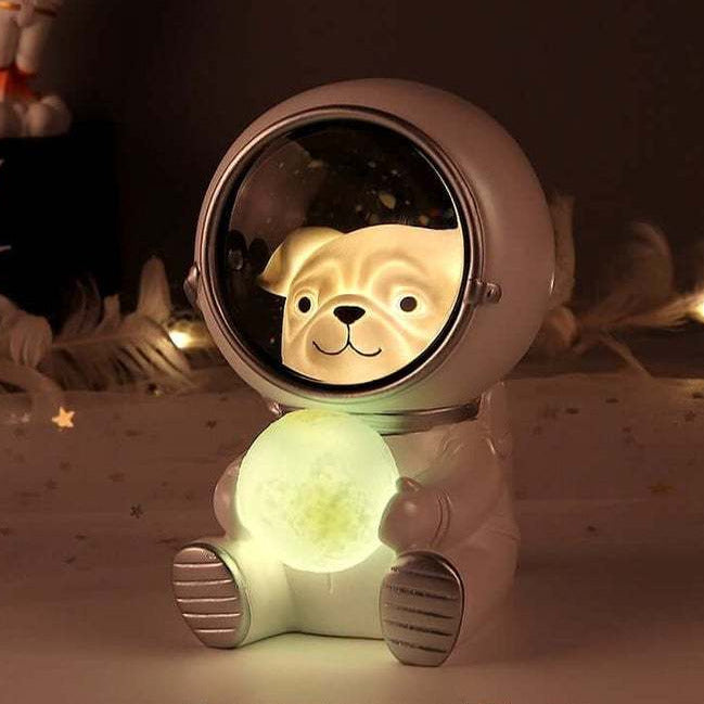 Cute astronaut led night light in puppy style with soft ambient glow for bedrooms desks and cozy room decor (Style: Puppy)