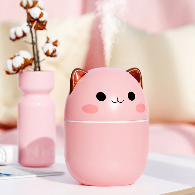 Cute cat USB air humidifier with cool mist and aromatherapy function for bedroom or office use alternate product shot