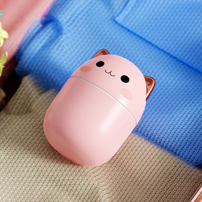Cute cat USB air humidifier with cool mist and aromatherapy function for bedroom or office use product shot