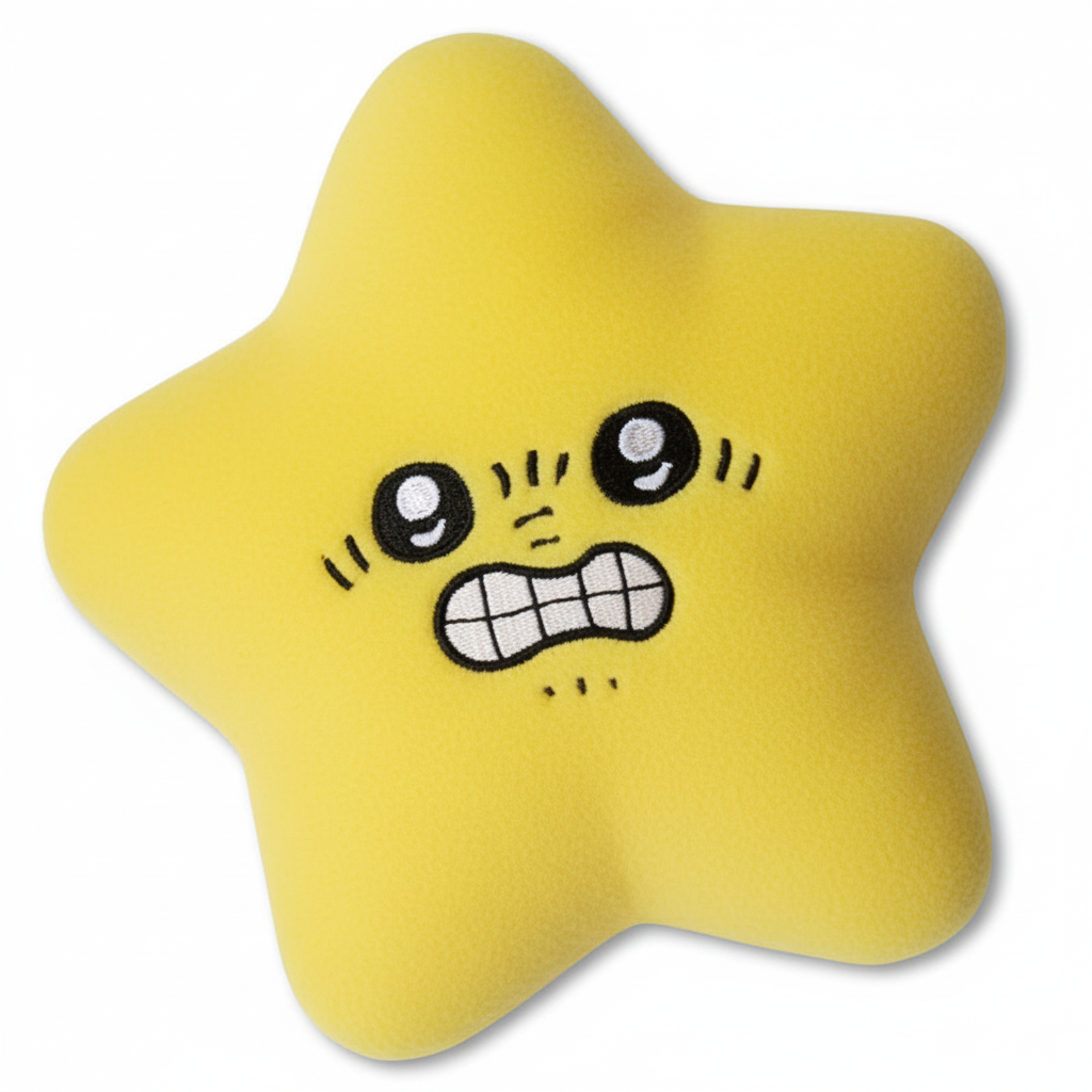 Dancing star plush toy with interactive movement soft cuddly design for kids