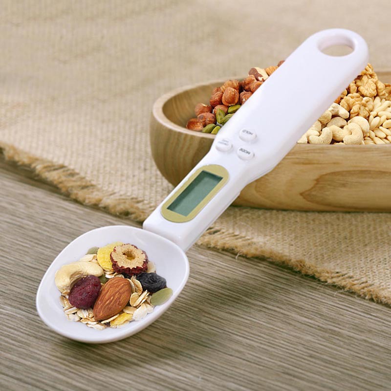 Digital measuring spoon with LCD display and precision food weighing for cooking baking and diet planning product shot