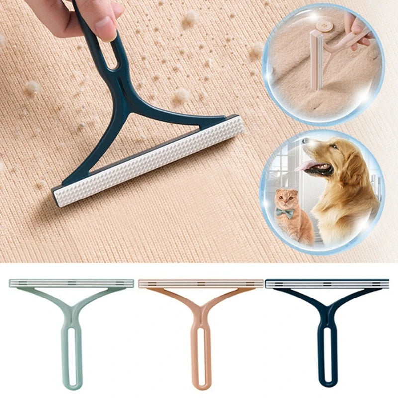 Double sided pet hair and lint remover tool for removing fur from clothes and furniture