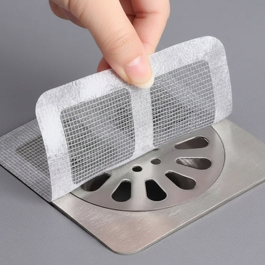 Drain hair and insect blockers with peel and stick disposable design for cleaner bathroom drains product shot