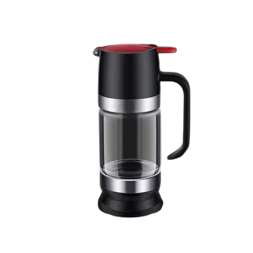 Easy pour honey dispenser in black color with smooth controlled flow and anti drip design for clean serving (Color: Black)