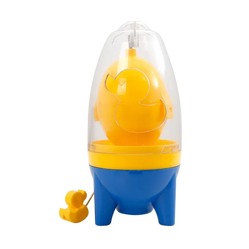 Egg mixer spinner tool in blue color for blending egg yolk and white inside shell (Color: Blue)