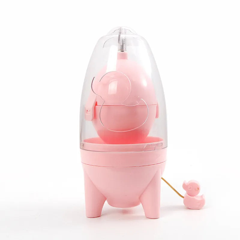 Egg mixer spinner tool in pink color for blending egg yolk and white inside shell (Color: Pink)