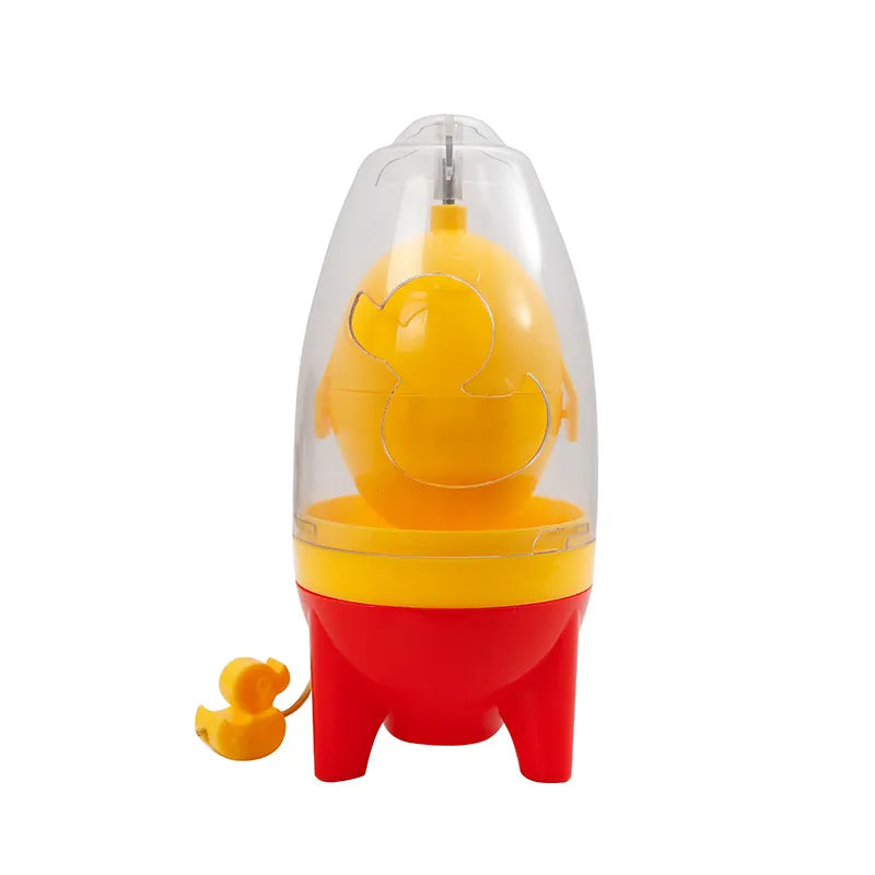 Egg mixer spinner tool in red color for blending egg yolk and white inside shell (Color: Red)