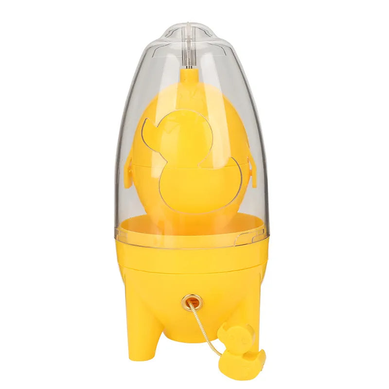 Egg mixer spinner tool in yellow color for blending egg yolk and white inside shell (Color: Yellow)