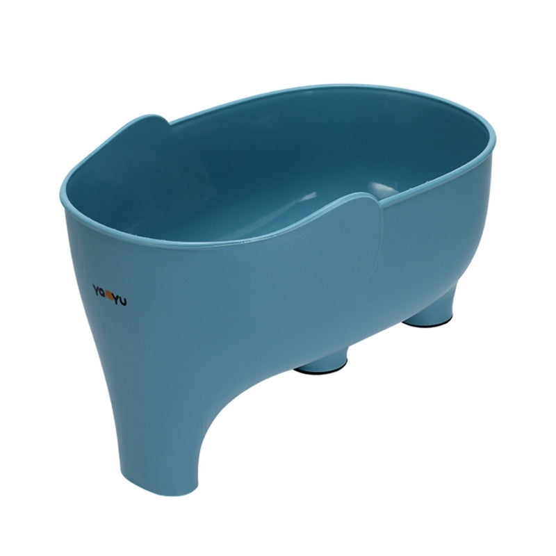 Elephant sink strainer in blue color 2 pack kitchen drain basket for catching food waste (Color: Blue)