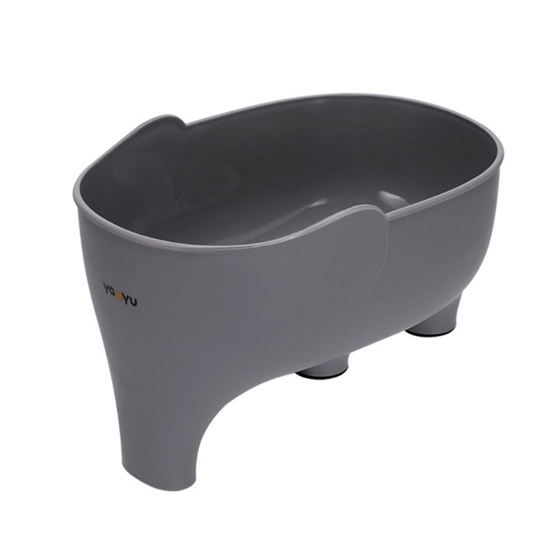 Elephant sink strainer in gray color 2 pack kitchen drain basket for catching food waste (Color: Gray)
