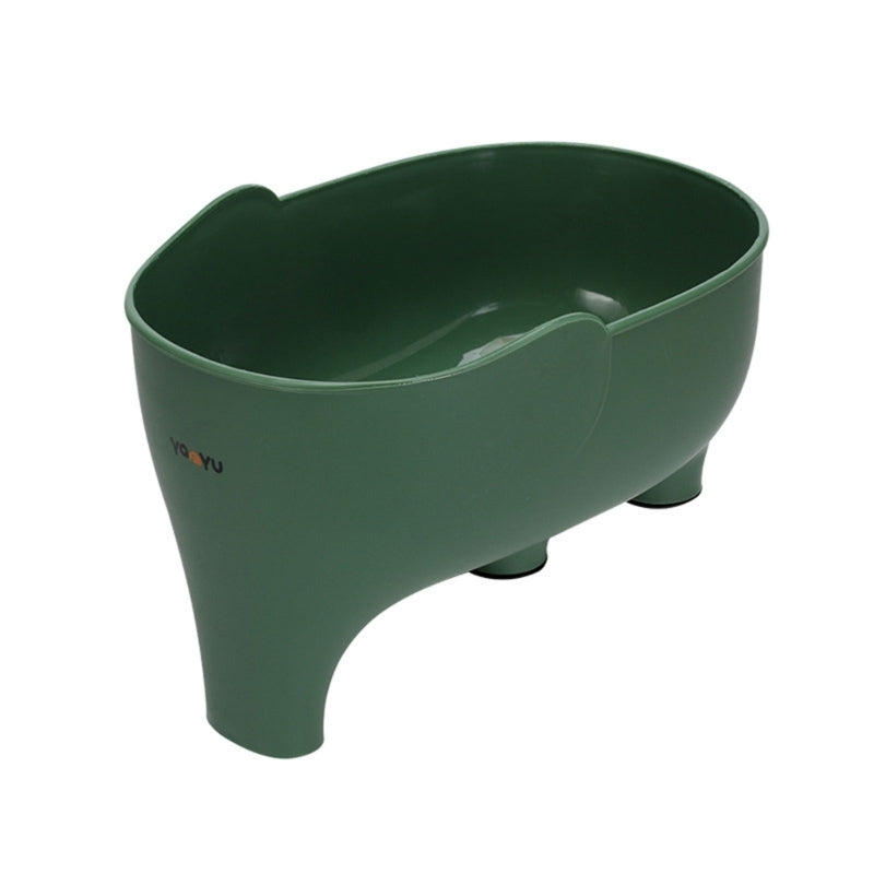 Elephant sink strainer in green color 2 pack kitchen drain basket for catching food waste (Color: Green)