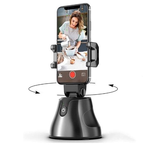 Face tracking phone holder with automatic subject following for hands free filming and content creation