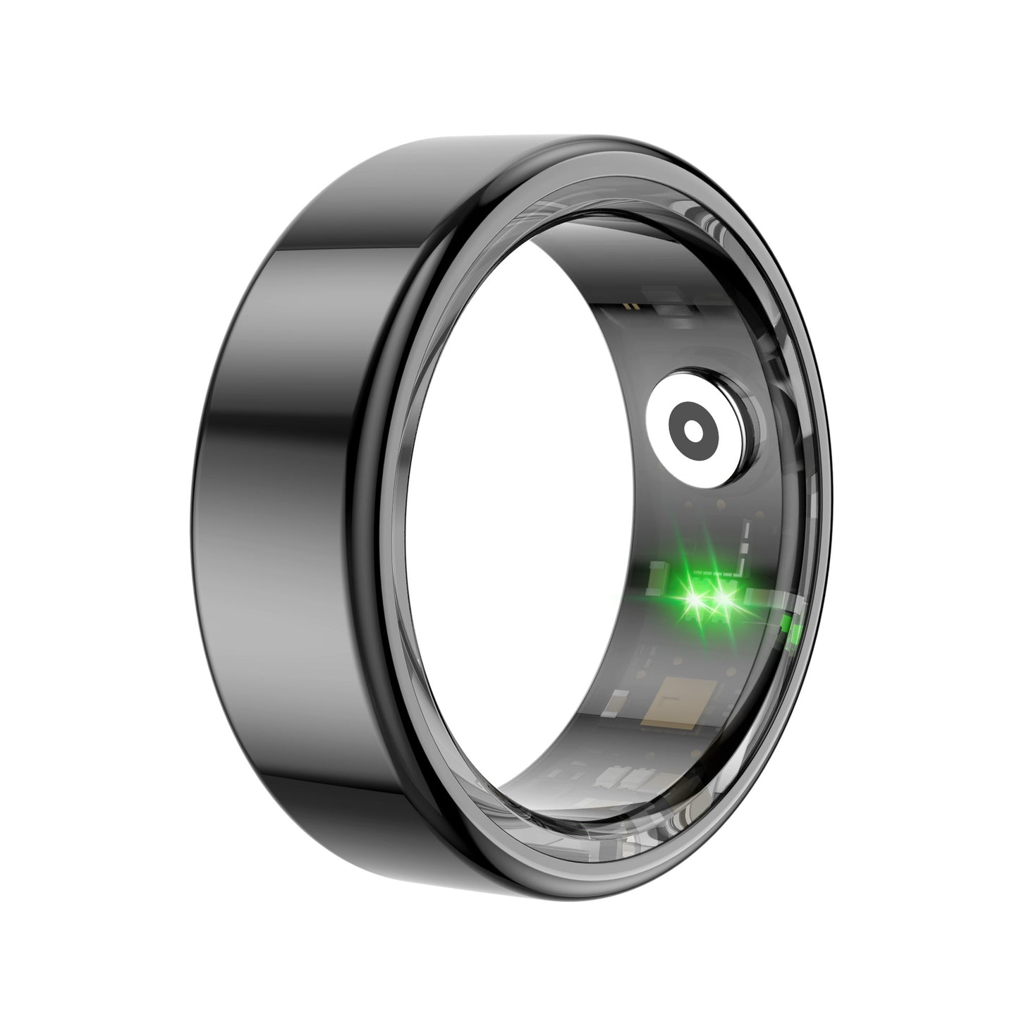 Smart fitness ring in black color tracking heart rate sleep and activity with long battery life (Color: Black)