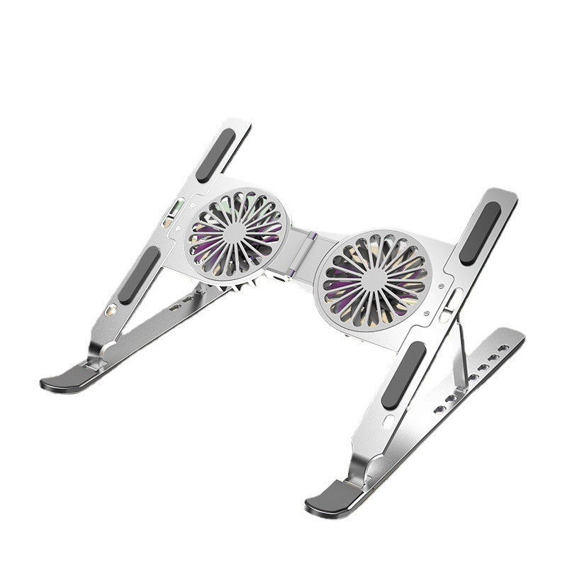 Foldable aluminum laptop stand with cooling design and portable structure