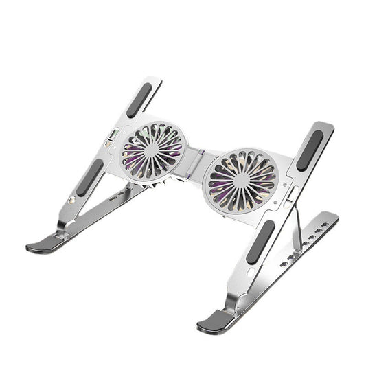 Foldable aluminum laptop stand with cooling design and portable structure