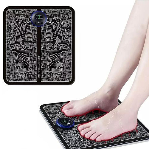 Electric foot massage pad with adjustable massage modes foldable portable design and usb charging