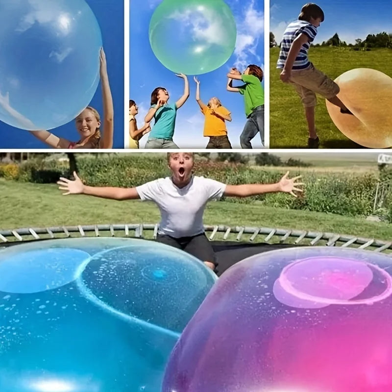 Giant inflatable bubble ball for outdoor play and party fun depiction of play