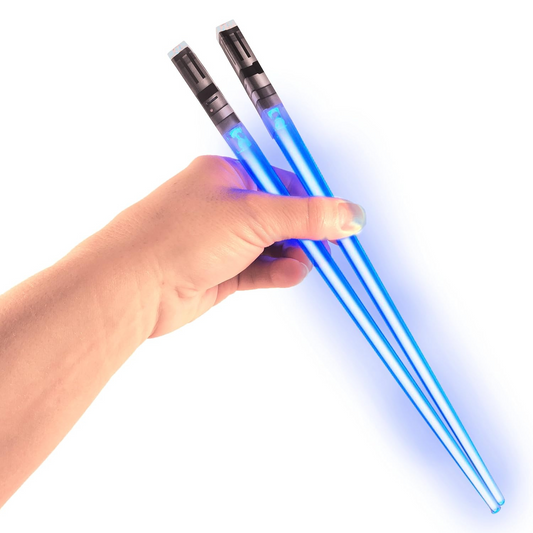 Glowing chopsticks with led light colors reusable bpa free for fun dining depiction of holding