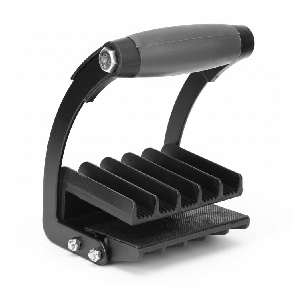 Gorilla gripper carrying tool with ergonomic handle and heavy duty gripping pads for lifting large materials product shot