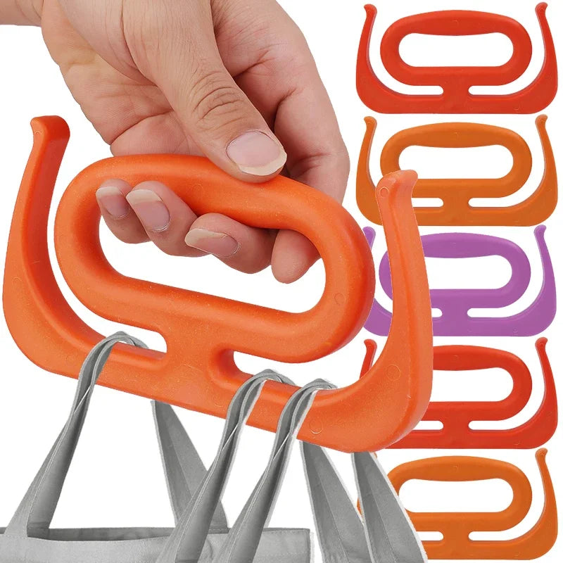 Grocery bag carry handle for comfortable grip and carrying multiple heavy shopping bags easily