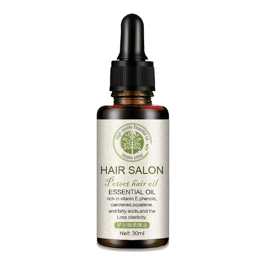 Hair care essential oil designed to nourish hair and add moisture and shine product shot