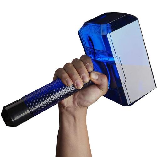 Hammer shaped water bottle with large capacity for workouts hiking and daily hydration model shot