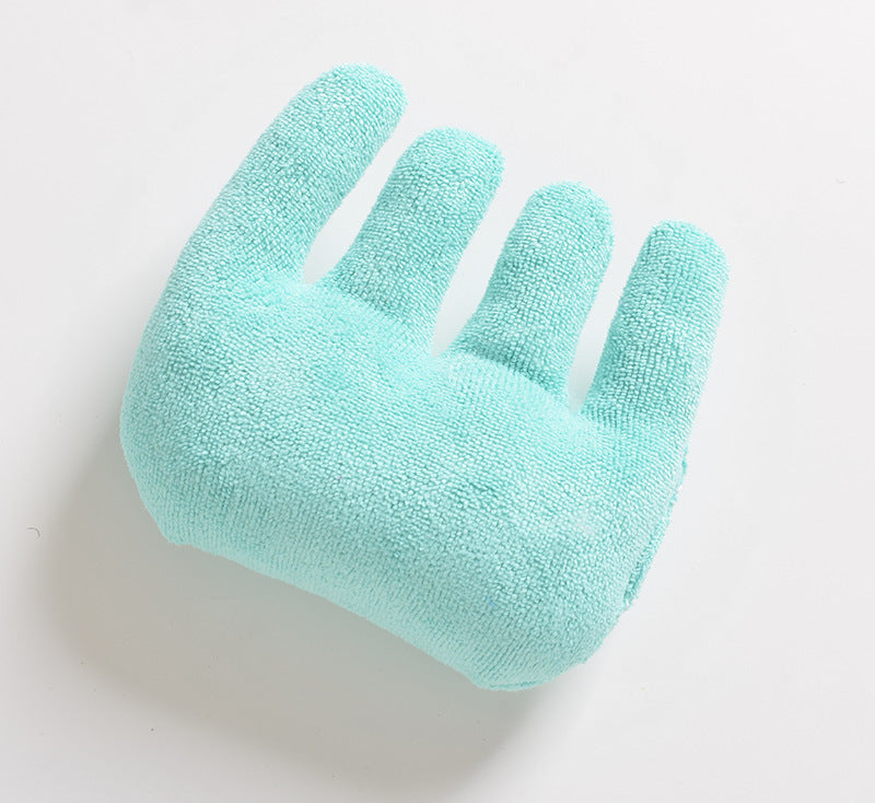Soft hand rehabilitation grip pad in turquoise color designed to provide comfortable support during wrist and hand therapy exercises (Color: Turquoise)