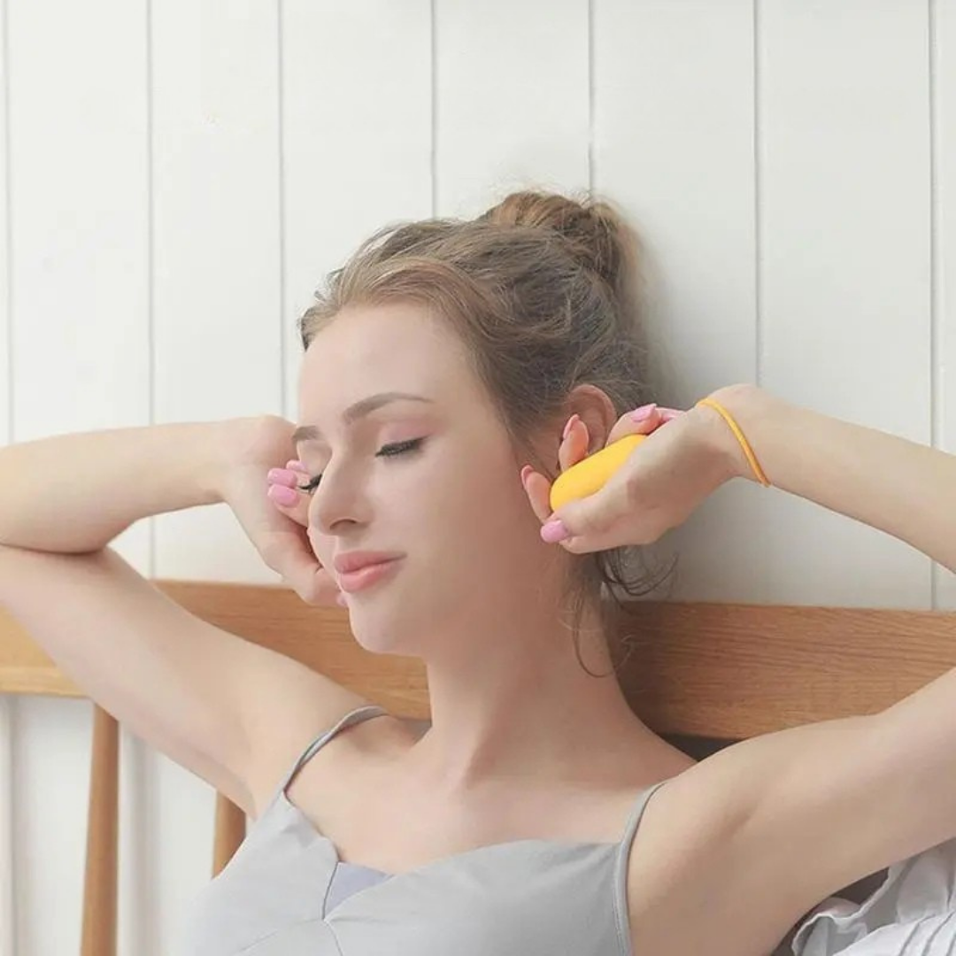 Handheld microcurrent sleep aid device designed to promote relaxation and help support better sleep alternate model shot