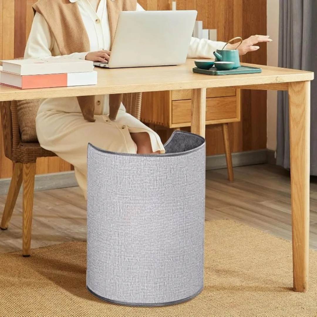 Heated foldable leg warmer with adjustable temperature settings for cozy home and office comfort alternate model shot
