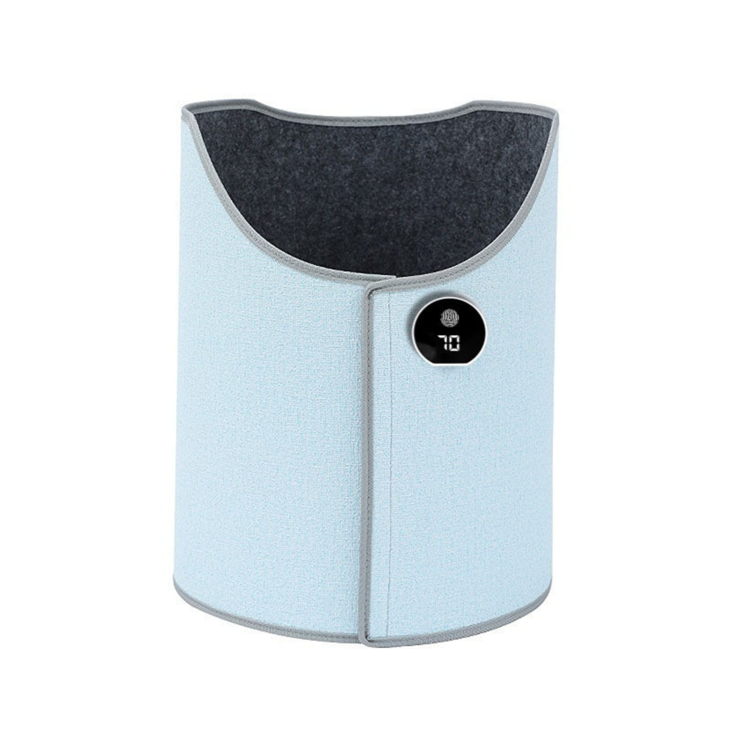Heated foldable leg warmer in blue color with adjustable temperature settings for cozy home and office comfort (Color: Blue)