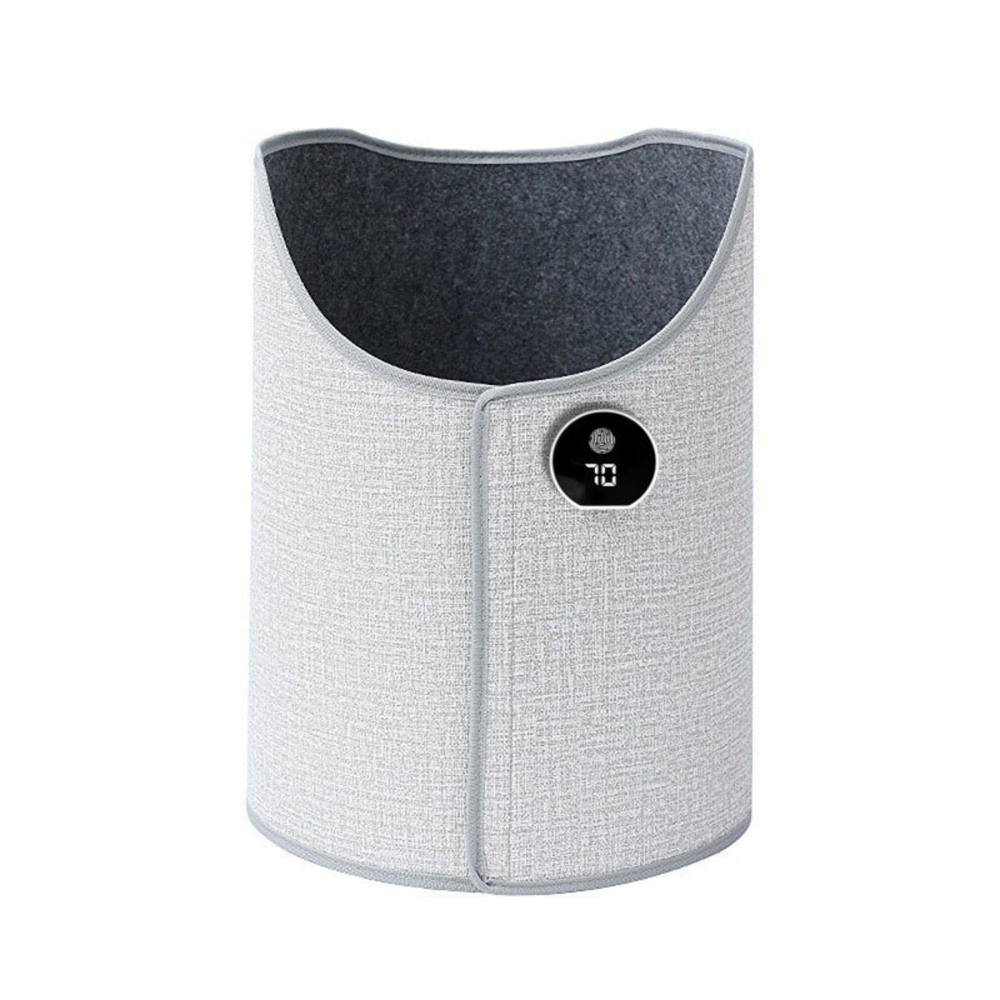 Heated foldable leg warmer in gray color with adjustable temperature settings for cozy home and office comfort (Color: Gray)
