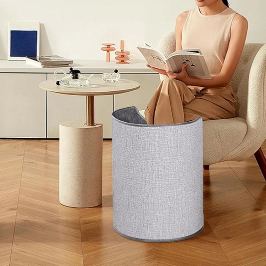Heated foldable leg warmer with adjustable temperature settings for cozy home and office comfort model shot