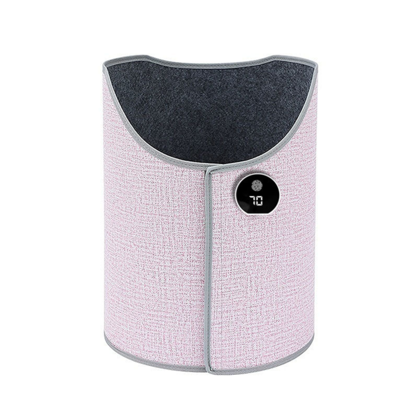 Heated foldable leg warmer in pink color with adjustable temperature settings for cozy home and office comfort (Color: Pink)