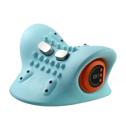 Heated neck massager and stretcher with adjustable levels and heat therapy for cervical support product shot