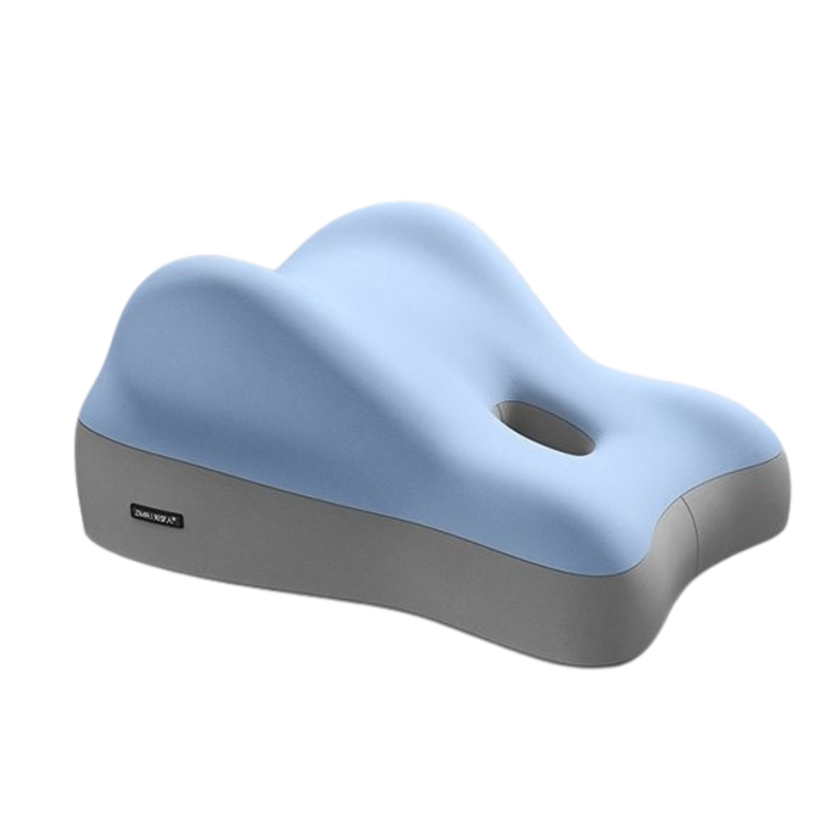 Hip raised bedside sleep cushion in blue color made with memory foam for comfortable leg and hip support while resting (Color: Blue)