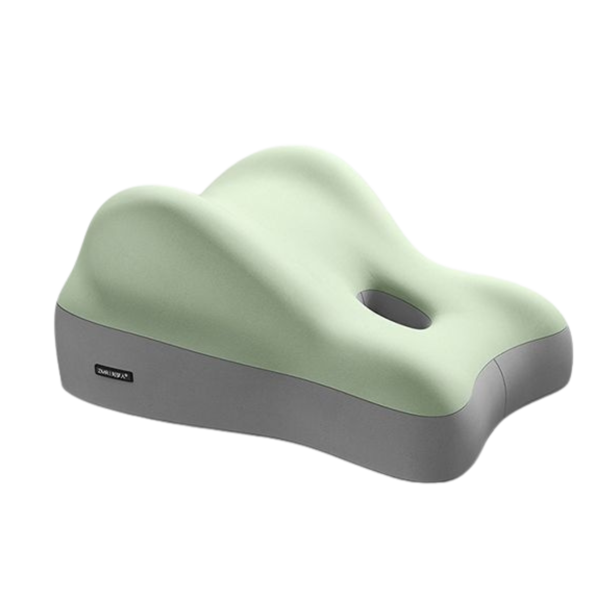 Hip raised bedside sleep cushion in green color made with memory foam for comfortable leg and hip support while resting (Color: Green)