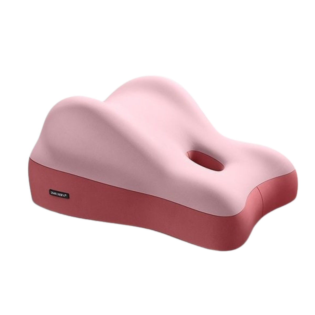 Hip raised bedside sleep cushion in pink color made with memory foam for comfortable leg and hip support while resting (Color: Pink)