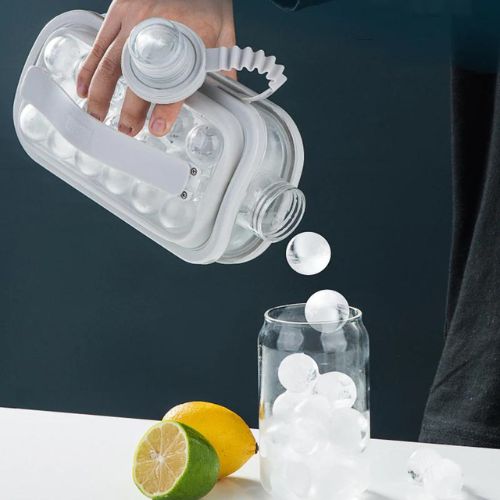 Ice ball maker bottle for creating round ice spheres for drinks cocktails and gatherings